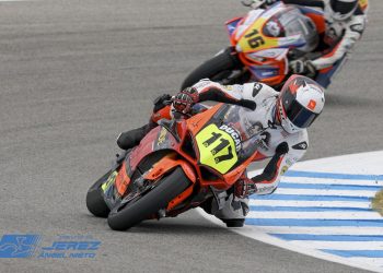 Miguel Ángel Giménez y Alberto García triunfan en la primera prueba del Campeonato de Andalucía de Motociclismo en Jerez