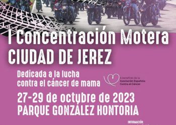 I concentración motera Ciudad de Jerez dedicada a la lucha contra el cáncer de mama