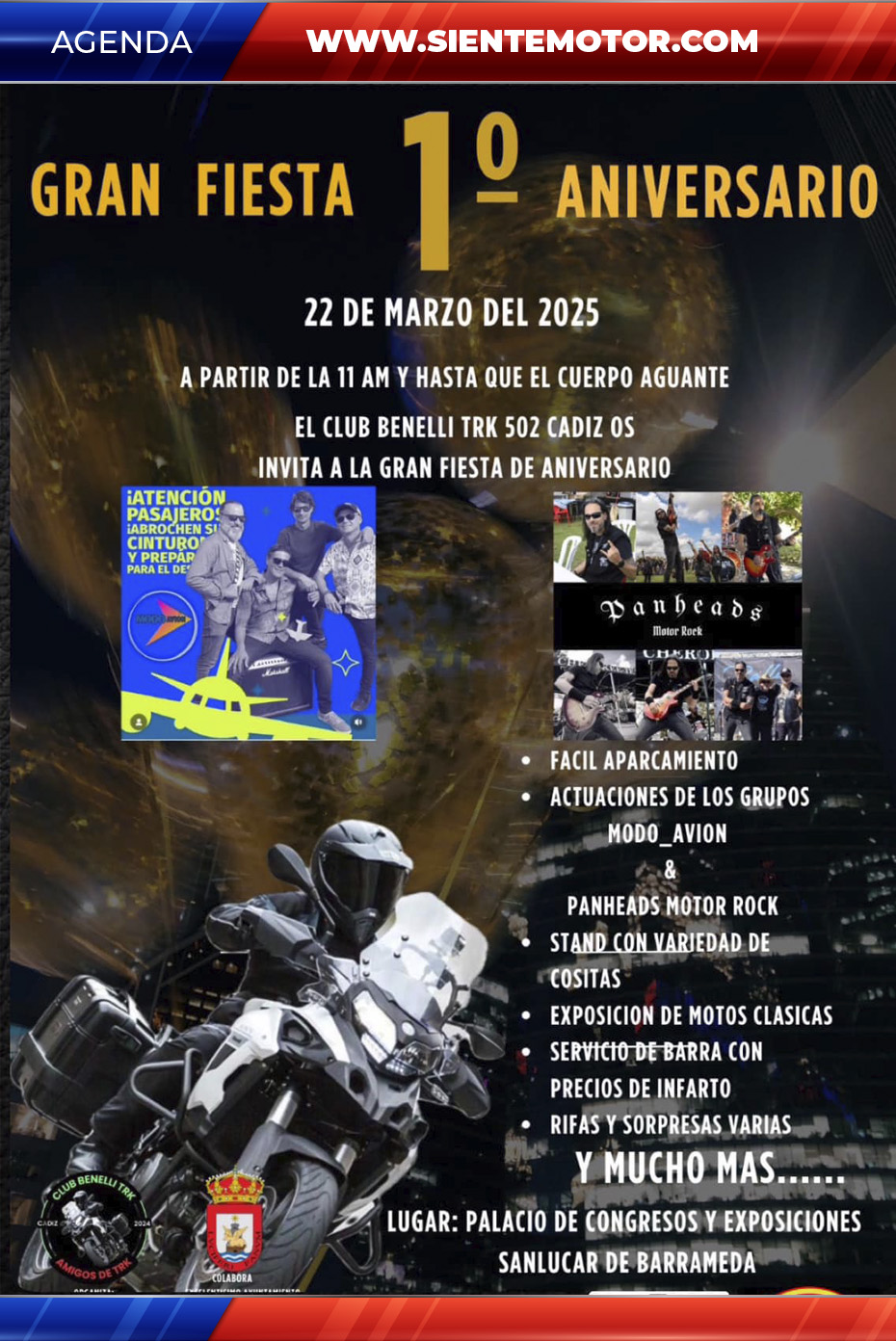 Primer aniversario Club Benelli TRK 502 Cádiz