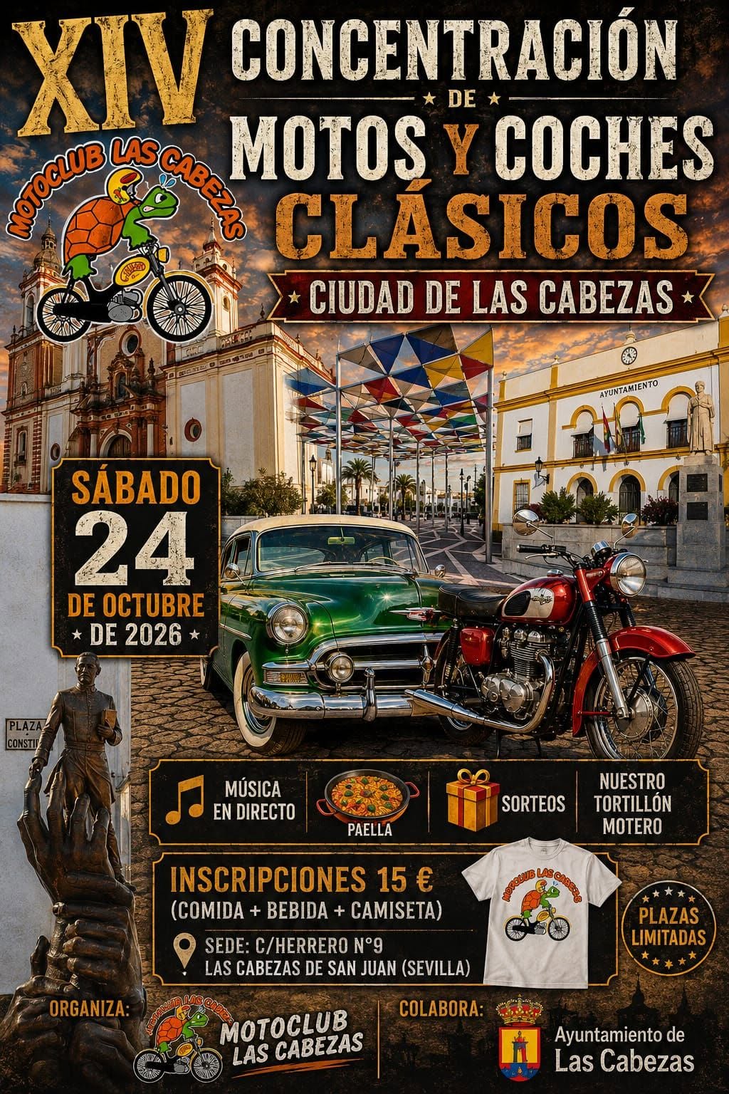 XIV Concentración de motos y coches clásicos Ciudad de Las Cabezas